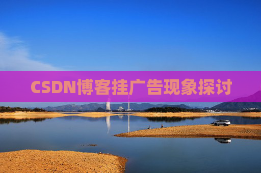 CSDN博客挂广告现象探讨